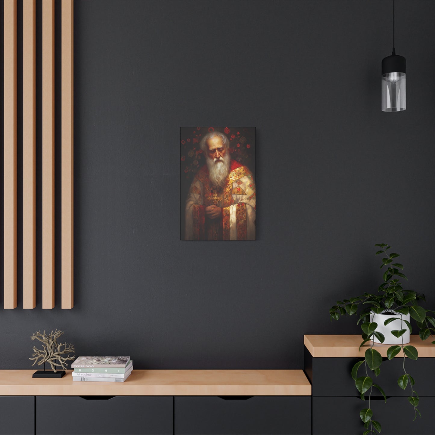 Saint Nicholas - Museum Wrapped Canvas - Sanctified Souls Print - Religious Art for your Home - Father Christmas - Catholic Christmas