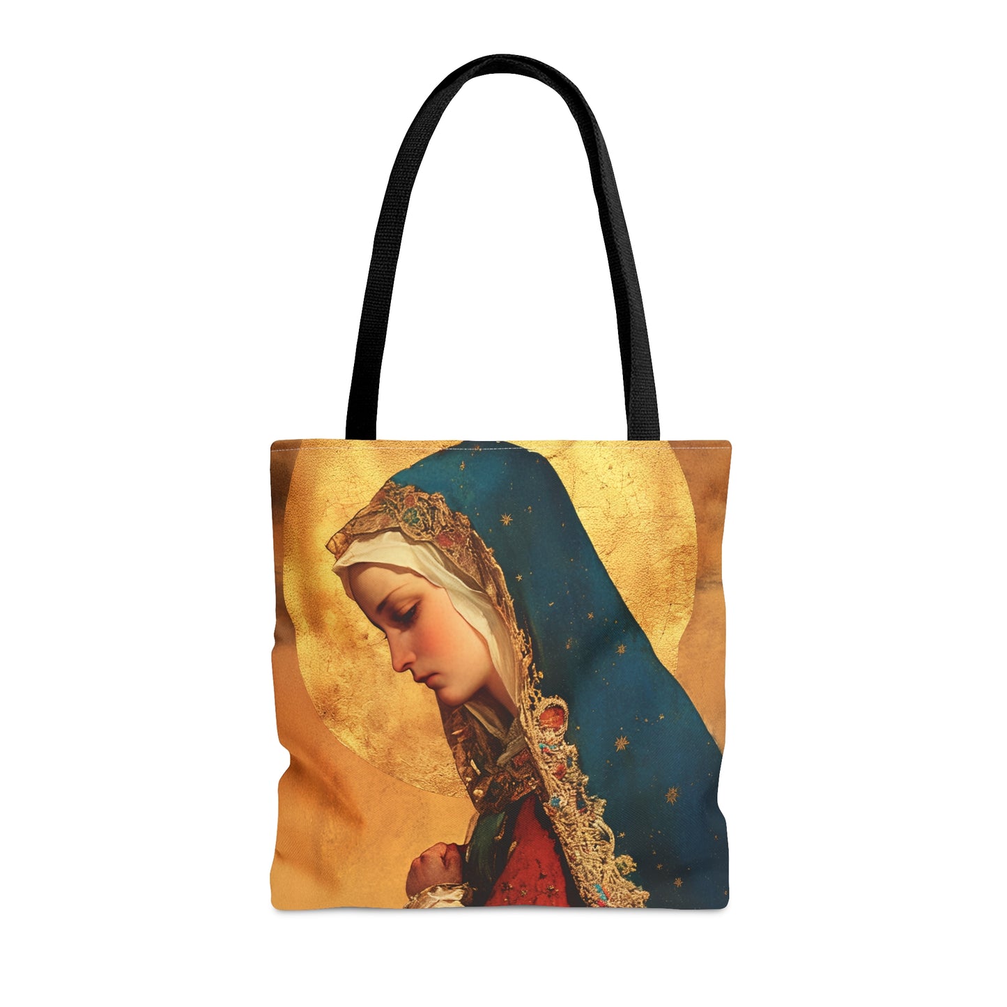 Our Lady of Mercy / Our Lady of Ransom - Tote Bag - Large Medium Small Faith Art Bag - Bible Study Faith Purse - Double Sided Prayer Tote