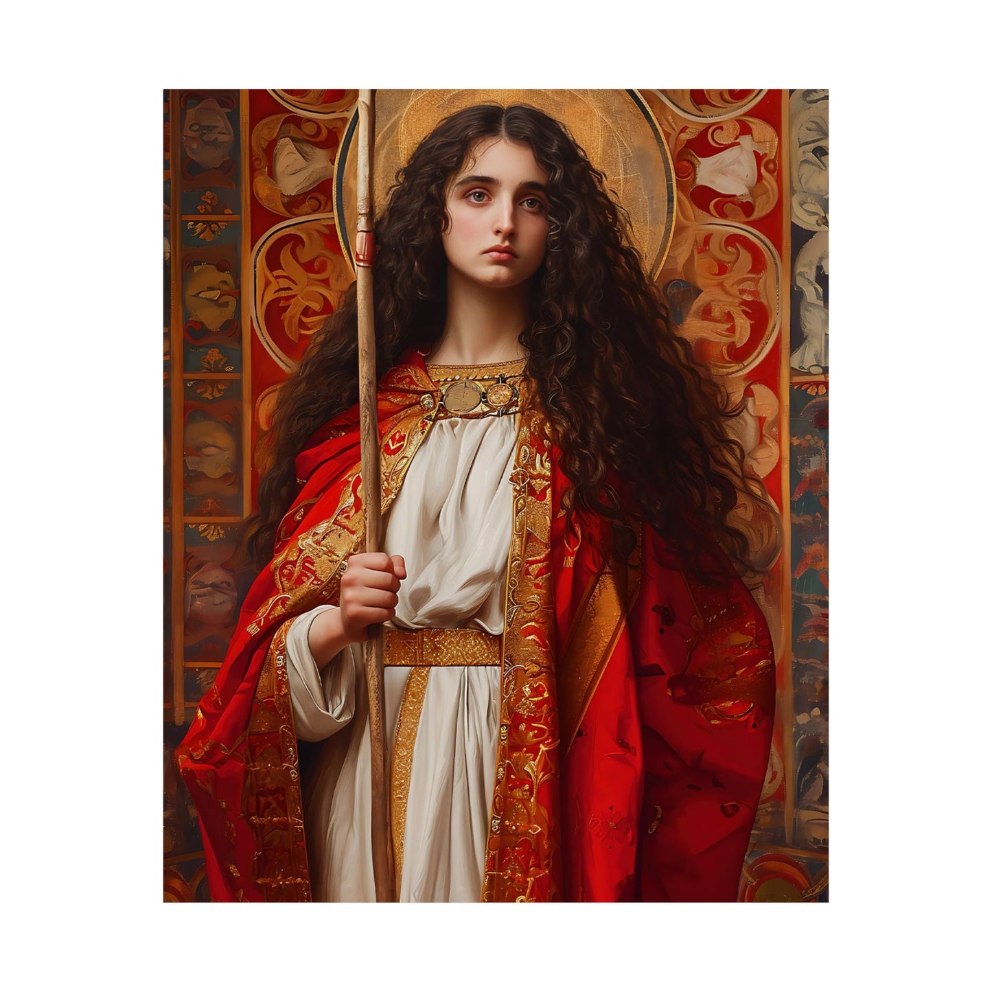 Saint Adela of Normandy - Sanctified Souls Print - Multiple Sizes - Premium Matte Vertical Posters