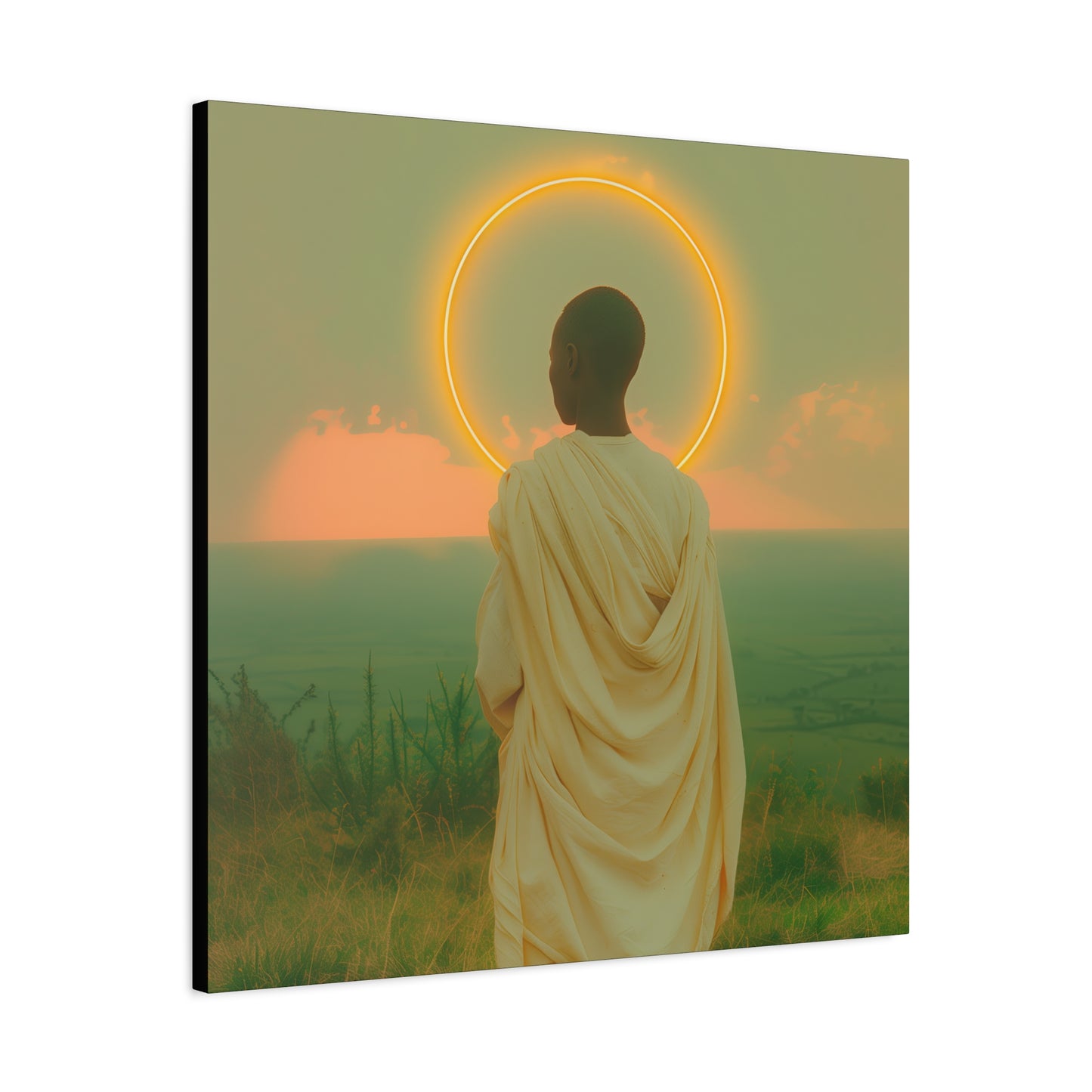 Saint Charles Lwanga -  Museum Wrapped Canvas - Sanctified Souls Print - Religious Art for your Home - Catholic Patron Saint Art