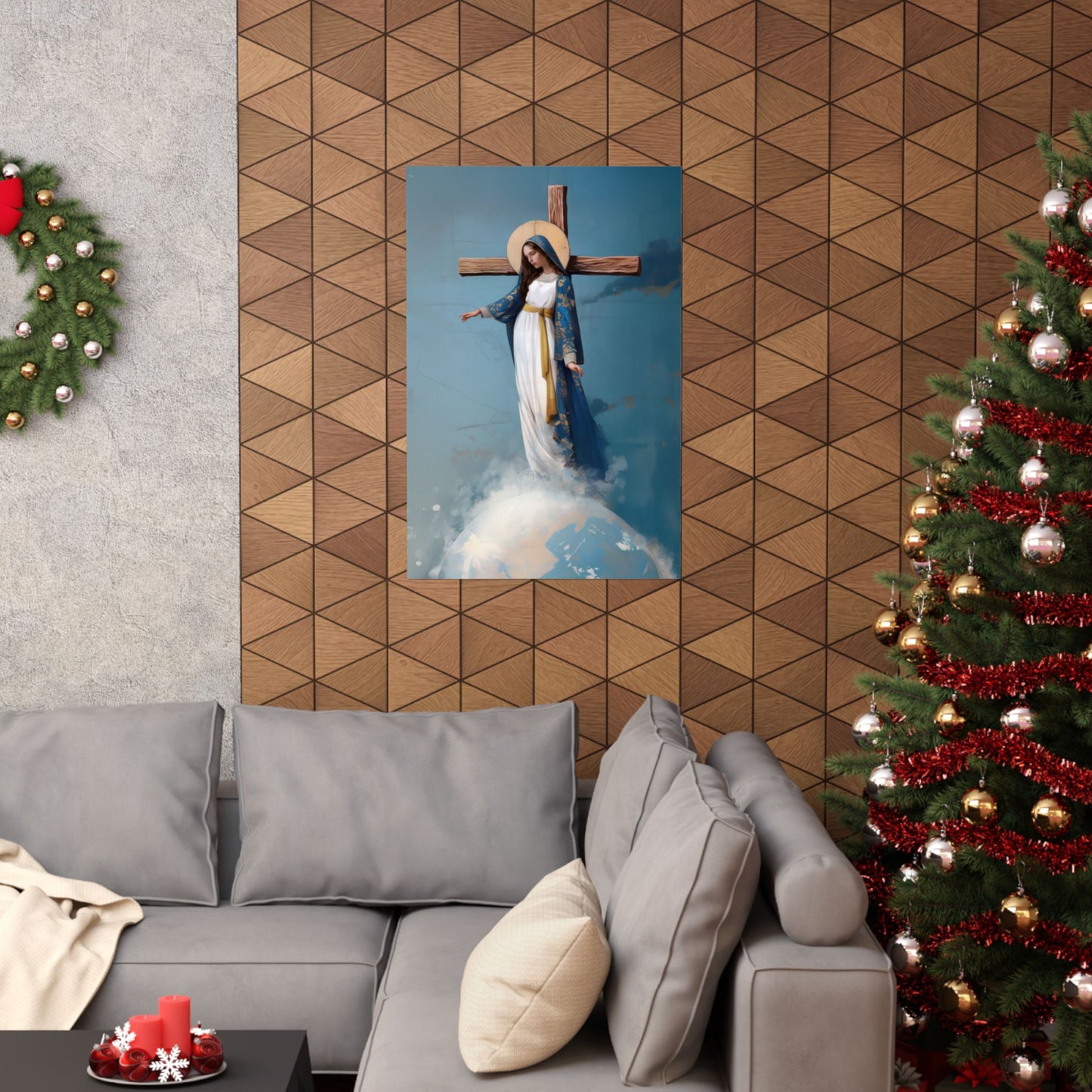 The Lady Of All Nations - Marian Devotion - Mother Mary - Sanctified Souls Print - Multiple Sizes - Premium Matte Vertical Posters