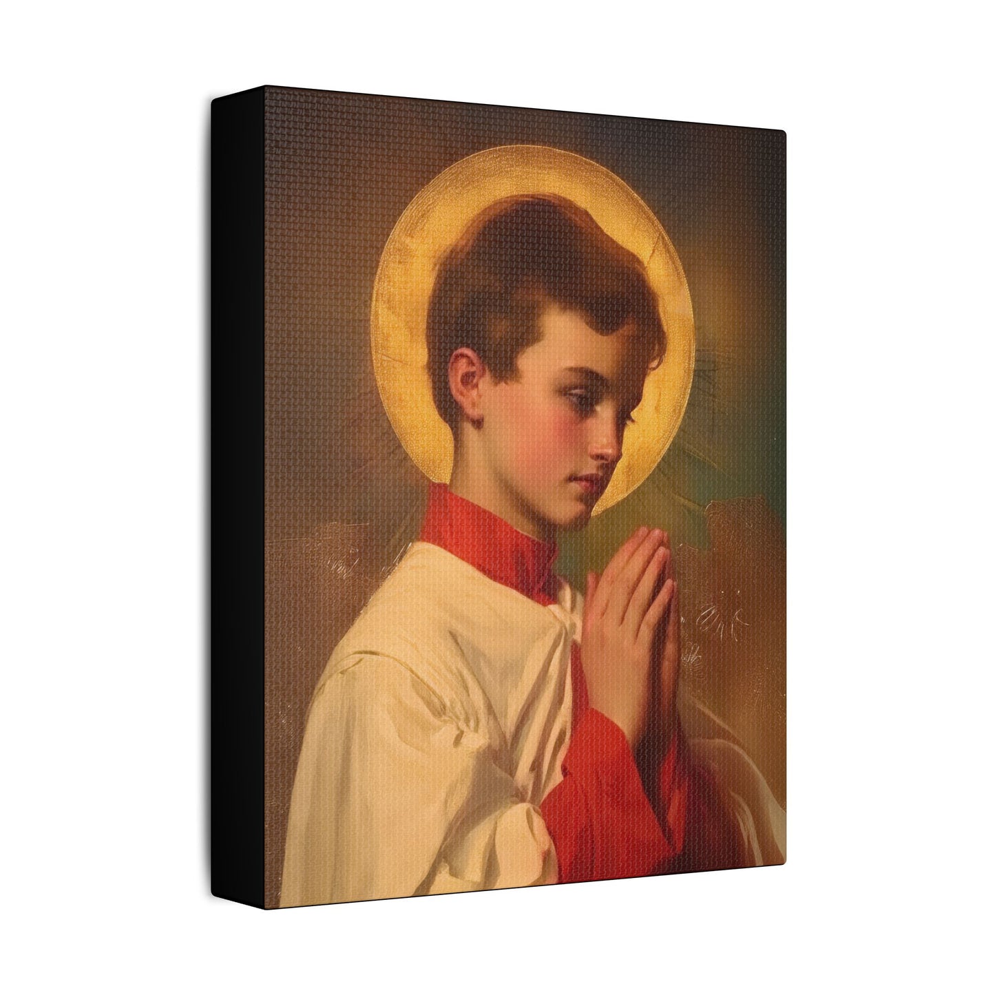 Saint Dominic Savio - Museum Wrapped Canvas - Print - Religious Art for your Home - Christian print - Prayer Room Art - Catholic