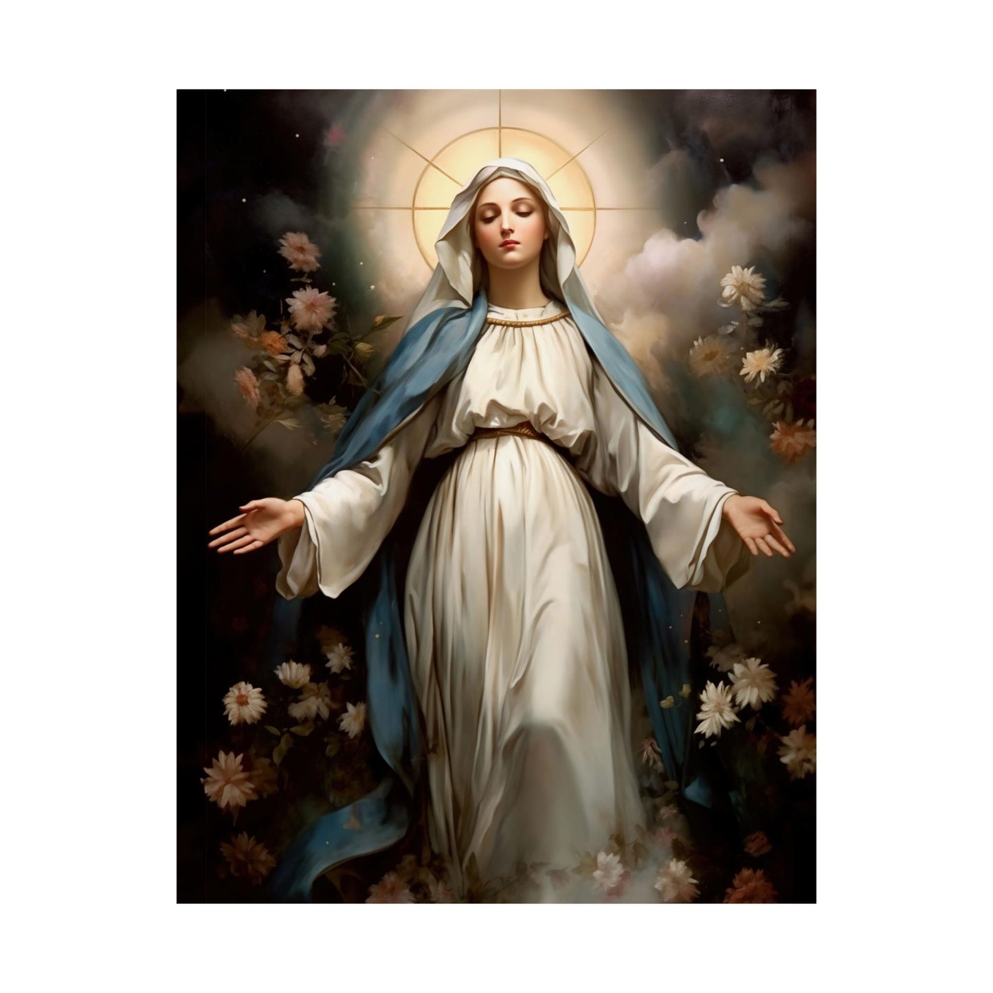 Ethereal Beauty - The Immaculate Mother - Sanctified Souls Print - Multiple Sizes - Premium Matte Vertical Posters - Immaculate Mary