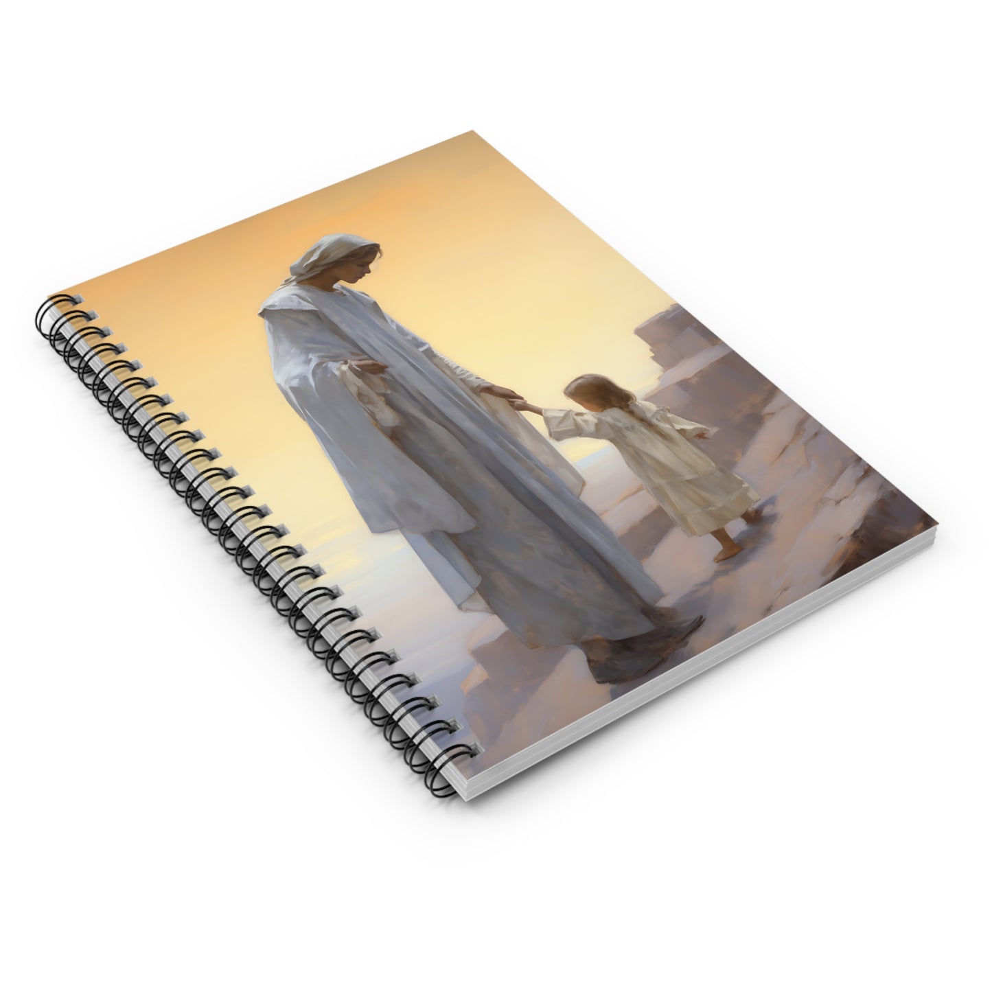 Saint Anne Journal - Sanctified Souls Art - Religious Based Notebook - Spiral Notebook - Ruled Line
