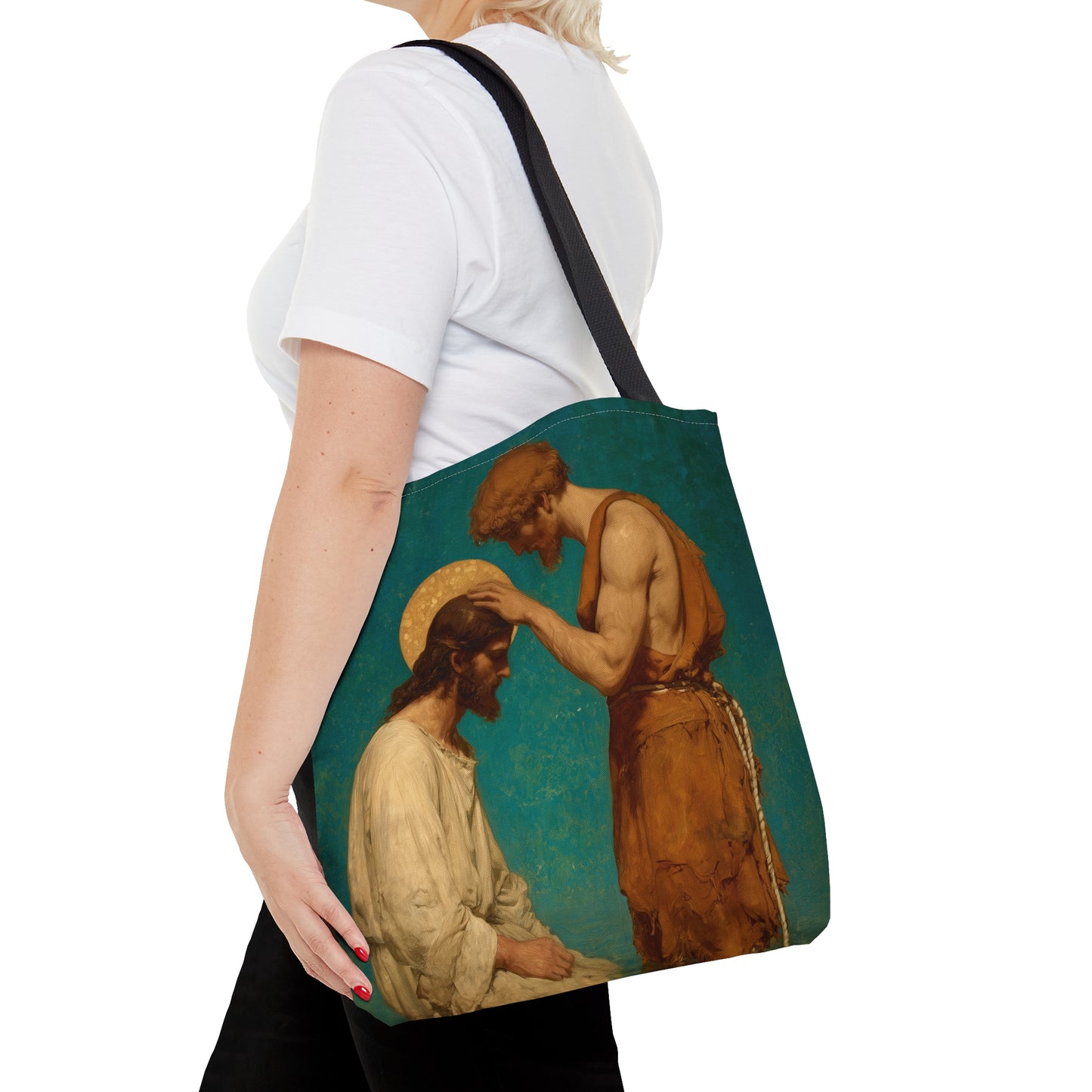 Saint John the Baptist, The Prophet and the Promise - Tote Bag - Large Medium Small Faith Art Bag - Catholic Faith Purse - Double Sided