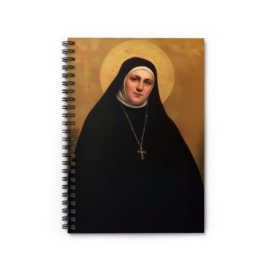 Saint Geltrude Caterina Comensoli Saint - Sanctified Souls Art - Religious Based Notebook - Spiral Notebook