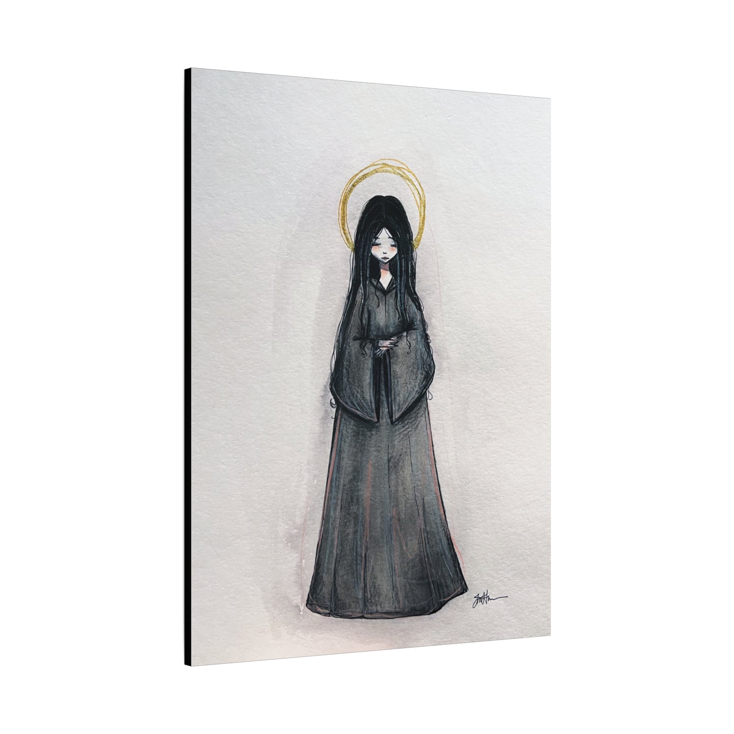 Blessed Mary Magdalen Kiota Hand-Drawn Catholic Canvas Print | Martyrs of Japan Sacred Art | Sanctified Solocosmo Religious Artwork