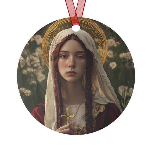 Saint Hilaria - Metal Ornament - Religious Holiday Christmas Ornament and Keepsake