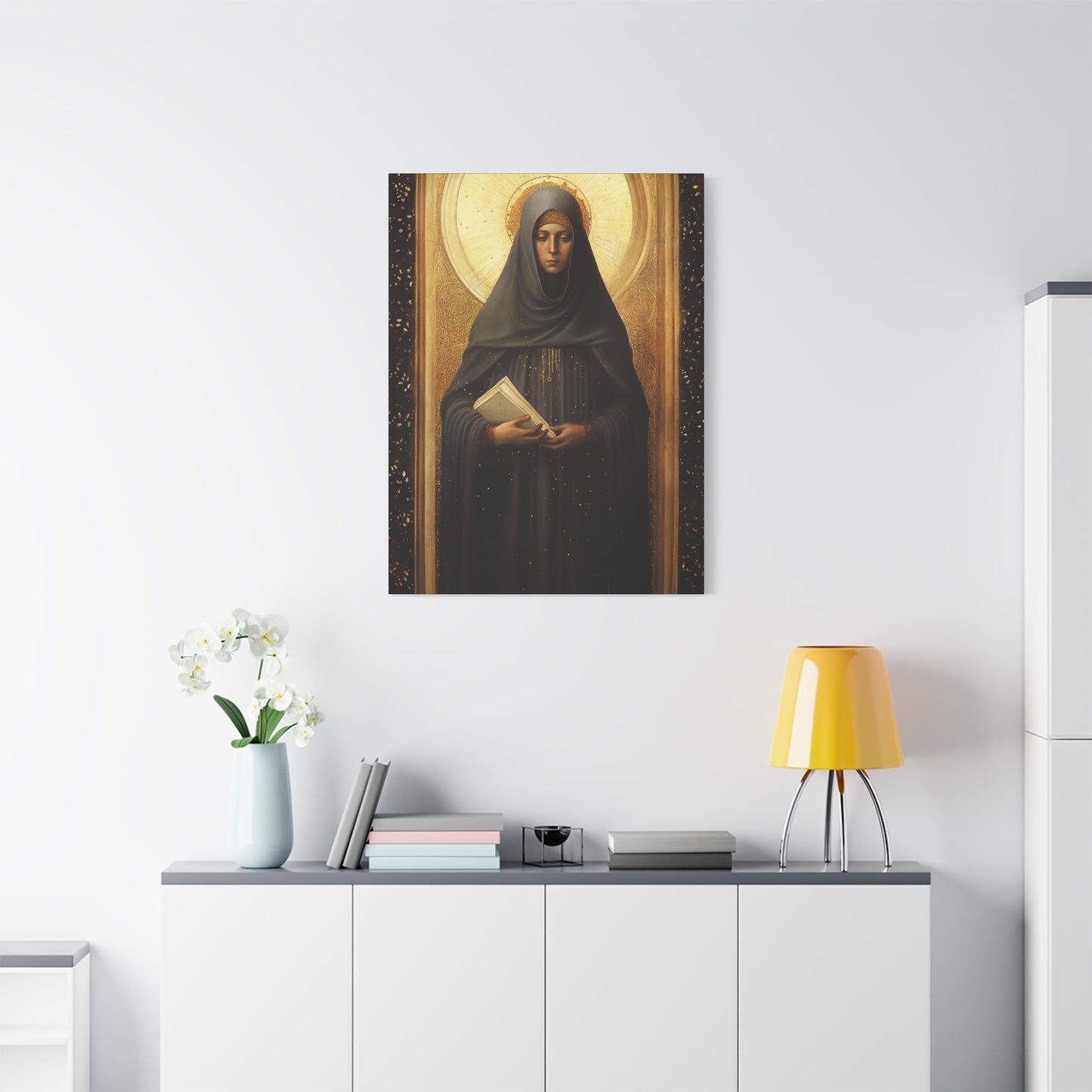 Saint Monica of Hippo - Museum Wrapped Canvas - Sanctified Souls Print - Religious Art for your Home