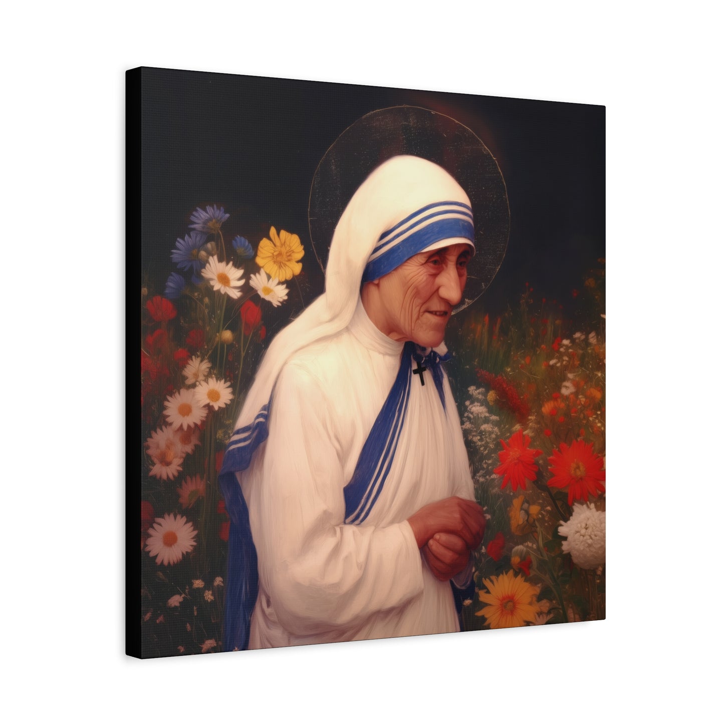 Saint Teresa of Calcutta -  Museum Wrapped Canvas - Sanctified Souls Print - Religious Art for your Home - Catholic Patron Saint Art