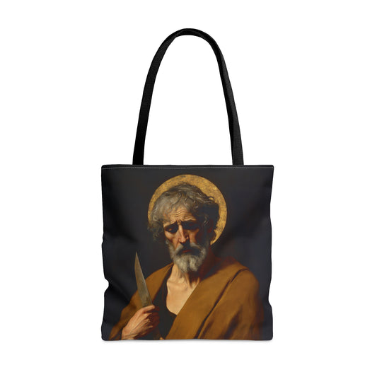 Saint Bartholomew the Apostle Tote Bag - Large Medium Small Faith Art Bag - Catholic Faith Purse - Religious - Prayer Bag - Devotional