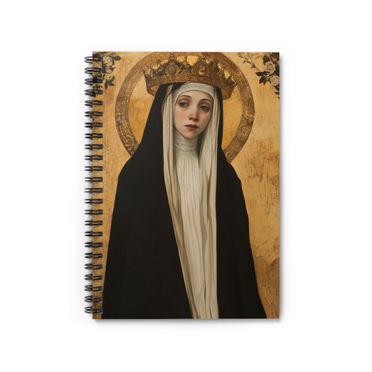 Saint Margaret of Hungary - Sanctified Souls Art - Religious Based Notebook - Spiral Notebook - Ruled Line