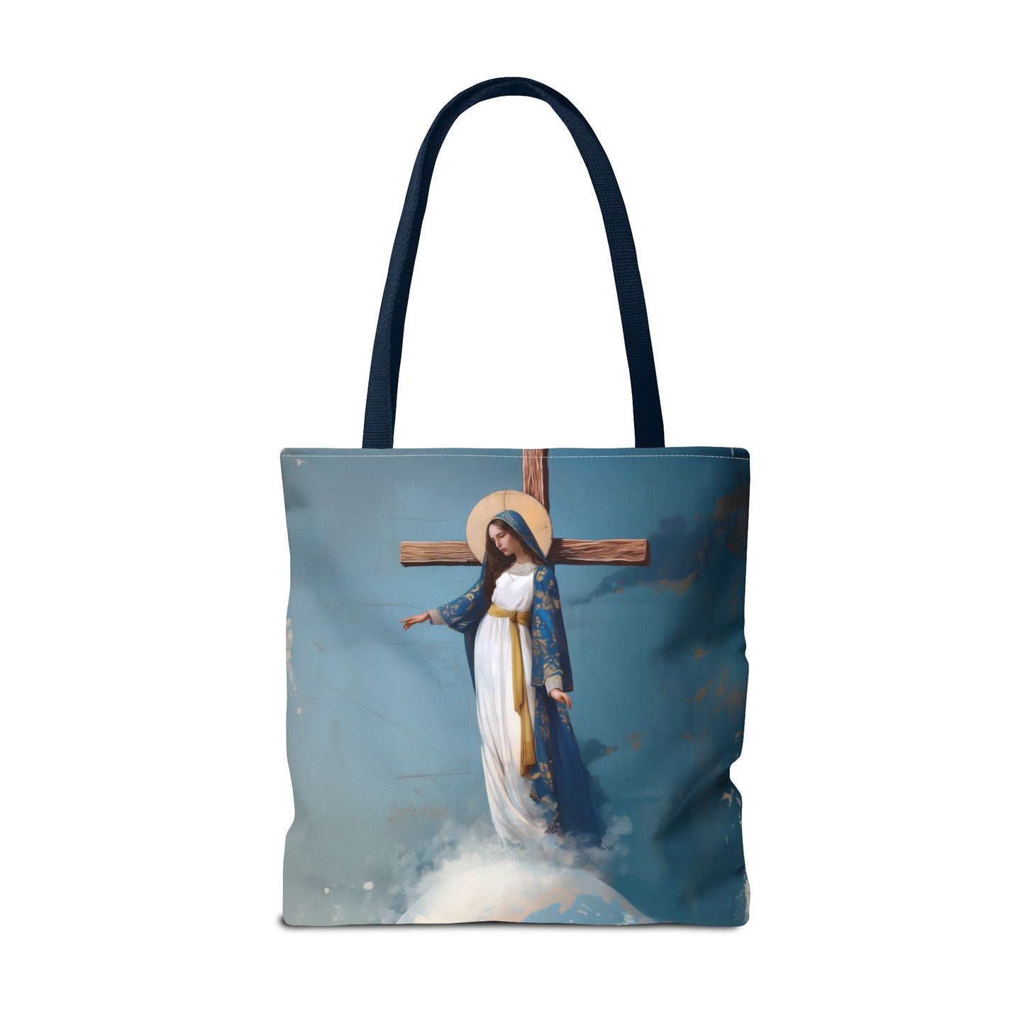 The Lady Of All Nations - Marian Devotion - Mother Mary - Tote Bag - Large Medium Small Faith Art Bag - Re-usable Tote Purse - Double Sided