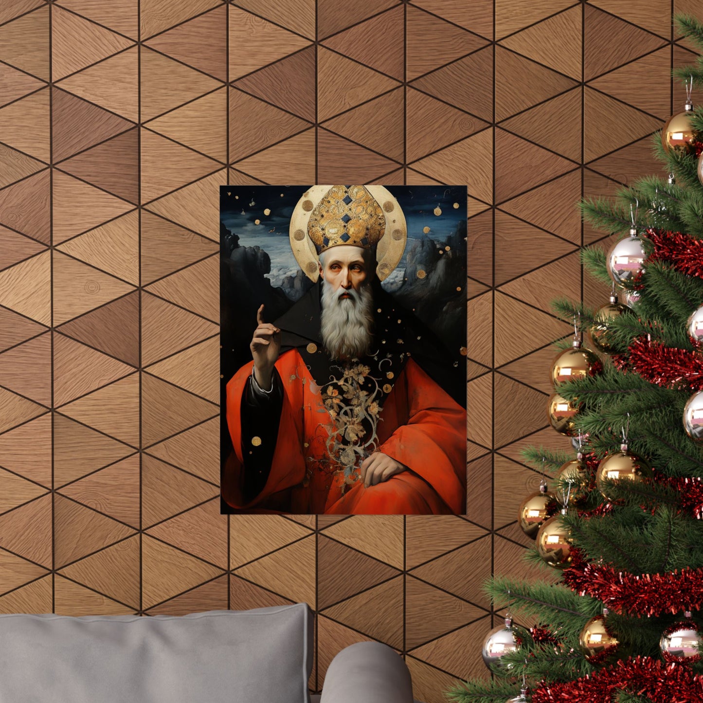 Saint Augustine of Hippo - Sanctified Souls Print - Multiple Sizes - Premium Matte Vertical Posters