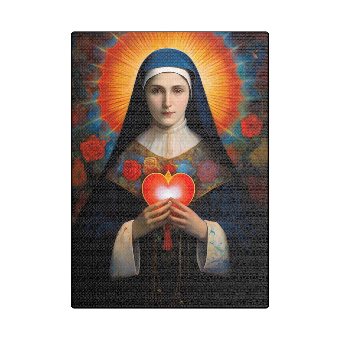 Saint Jane Frances de Chantal Canvas Print - Multiple Sizes - Catholic Home art - Museum Wrapped Canvas - Sanctified Souls Print