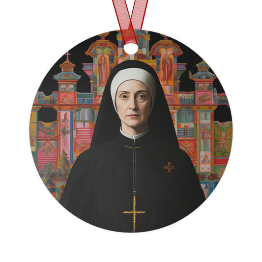 Blessed Mary Angela Truszkowska Metal Ornament - Religious Holiday Christmas Ornament and Keepsake - Double sided Keepsake Ornament