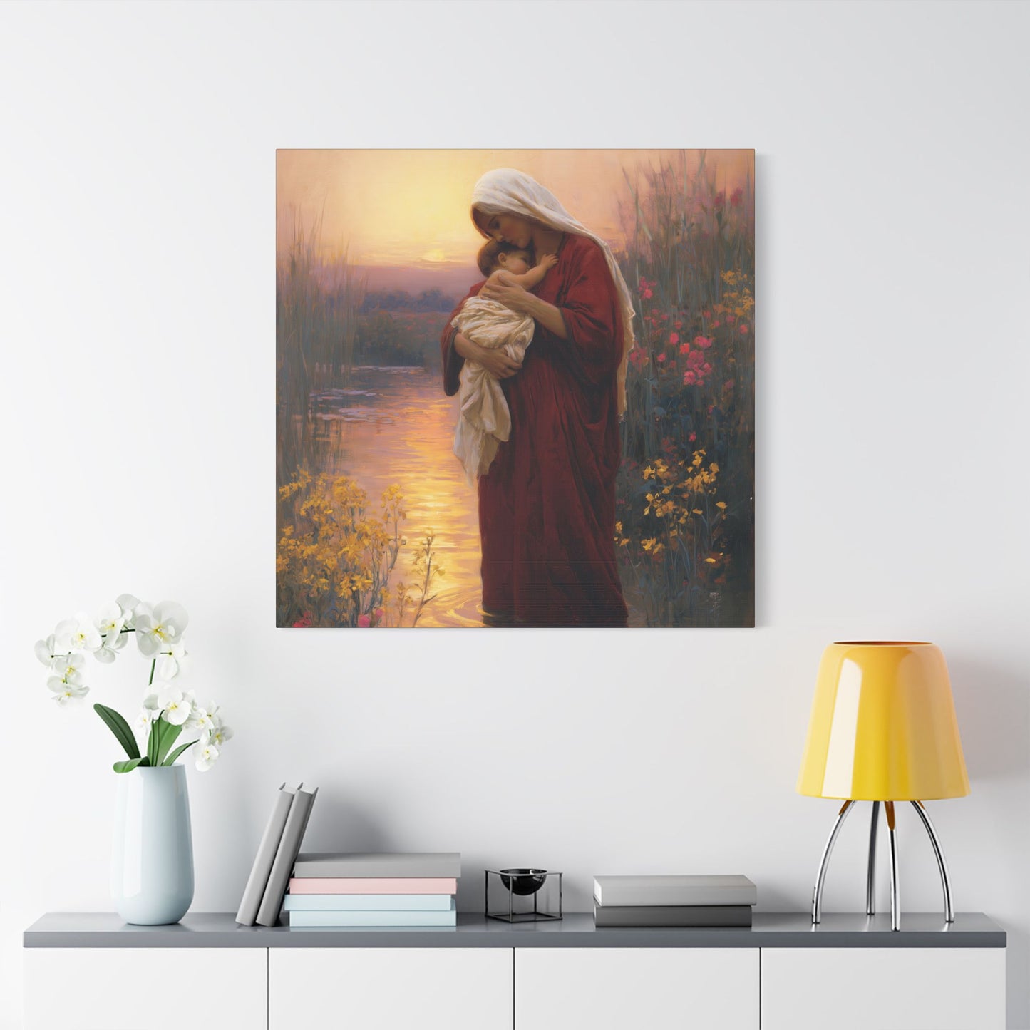 Saint Elizabeth, Mother to John the Baptist -  Museum Wrapped Canvas Print - Multiple Sizes - Catholic Home art Matte Canvas