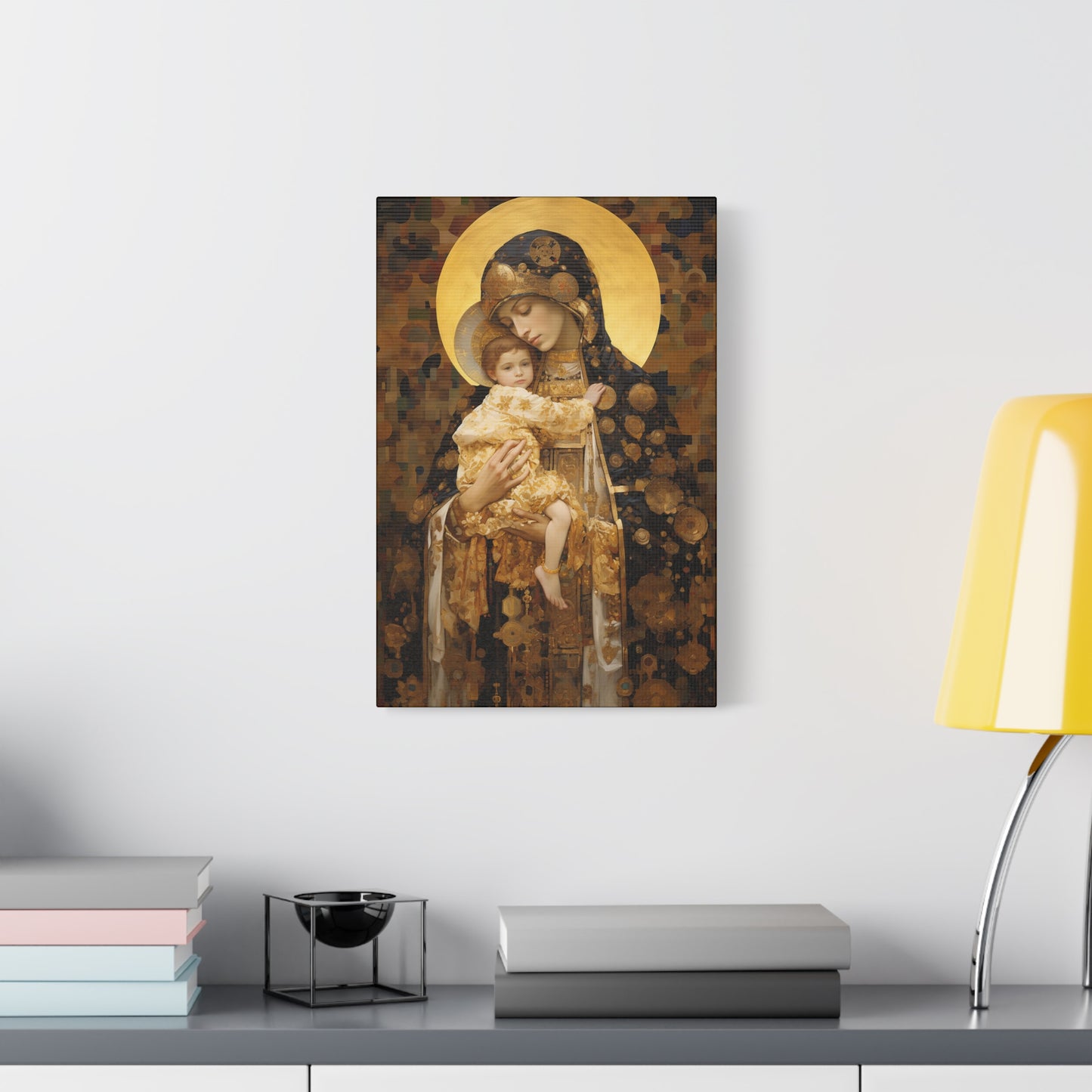The Light of Love - Museum Wrapped Canvas - Sanctified Souls Print - Religious Art for your Home - The Virgin Mary and The Christ Child