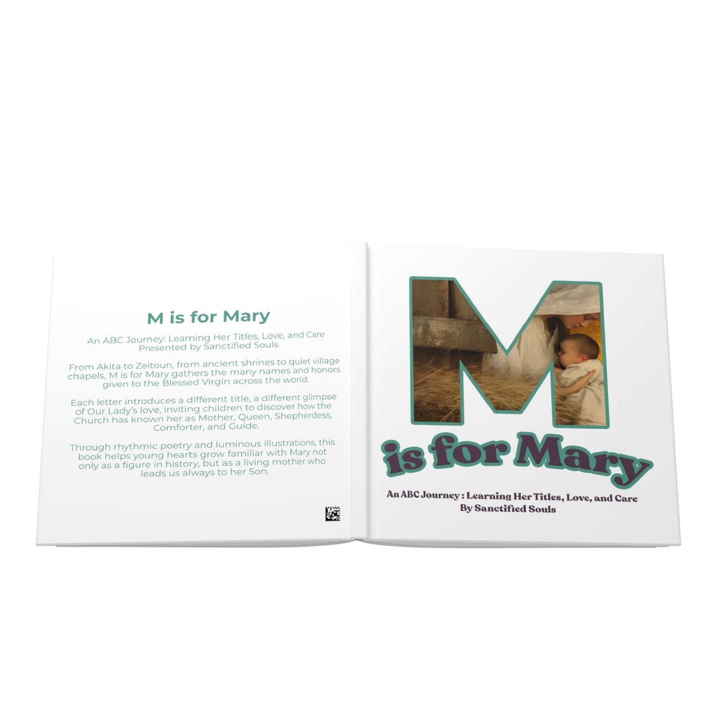 M is for Mary (Hardcover) An ABC Journey - Catholic ABC Book  | Marian Alphabet Children's Letters | Our Lady | Catholic Kids, Toddler, Baby