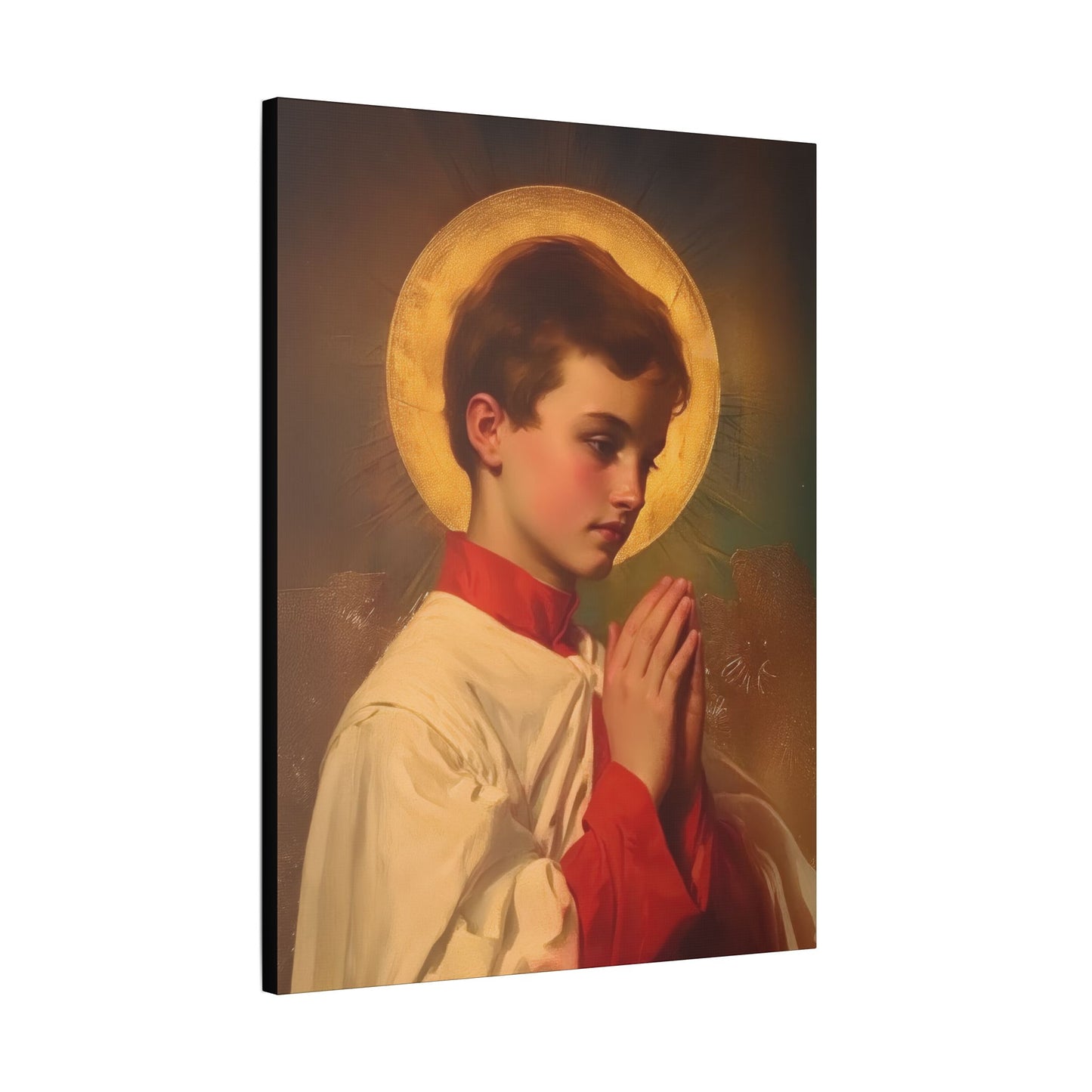 Saint Dominic Savio - Museum Wrapped Canvas - Print - Religious Art for your Home - Christian print - Prayer Room Art - Catholic