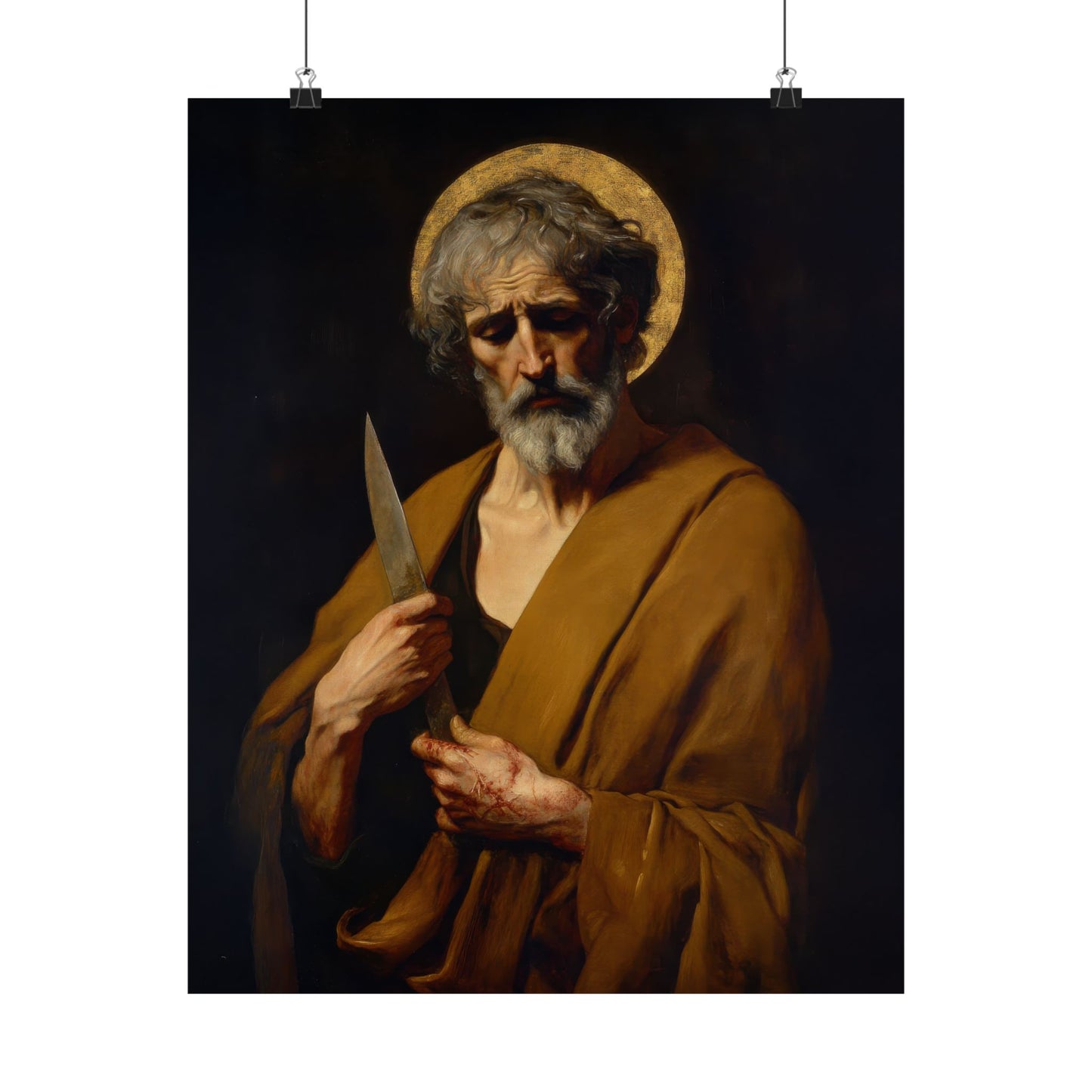 Saint Bartholomew the Apostle - Sanctified Souls Print - Multiple Sizes - Premium Posters - Catholic Art - Christian Home Decor Artwork