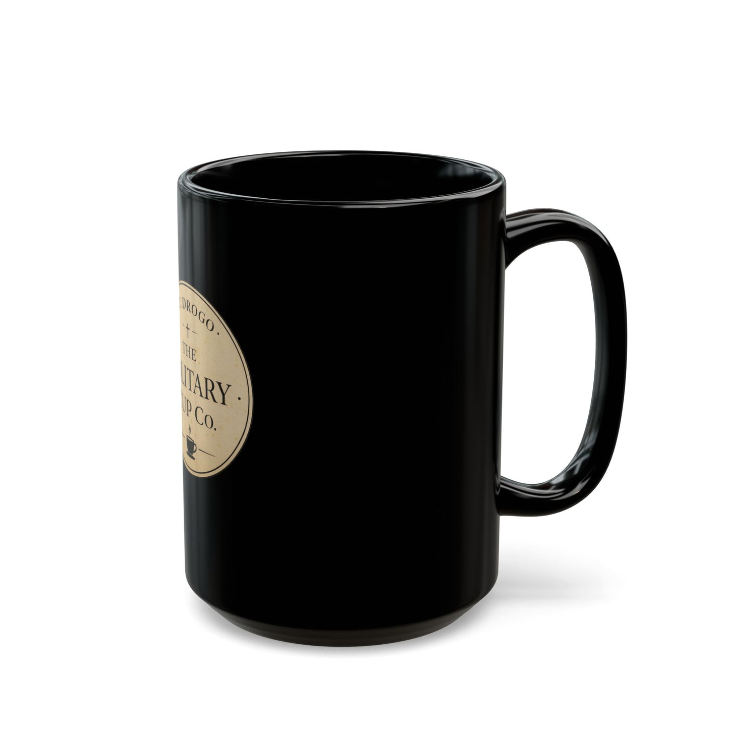 St. Drogo - The Solitary Cup Co. Ceramic Mug, (11oz, 15oz) - Black Ceramic Coffee Cup