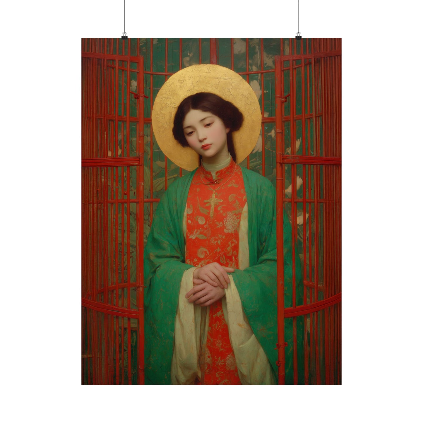 Saint Agnes Tsao Kou Ying  - Sanctified Souls Print - Multiple Sizes - Premium Posters - Catholic Art - Christian Home Decor Artwork