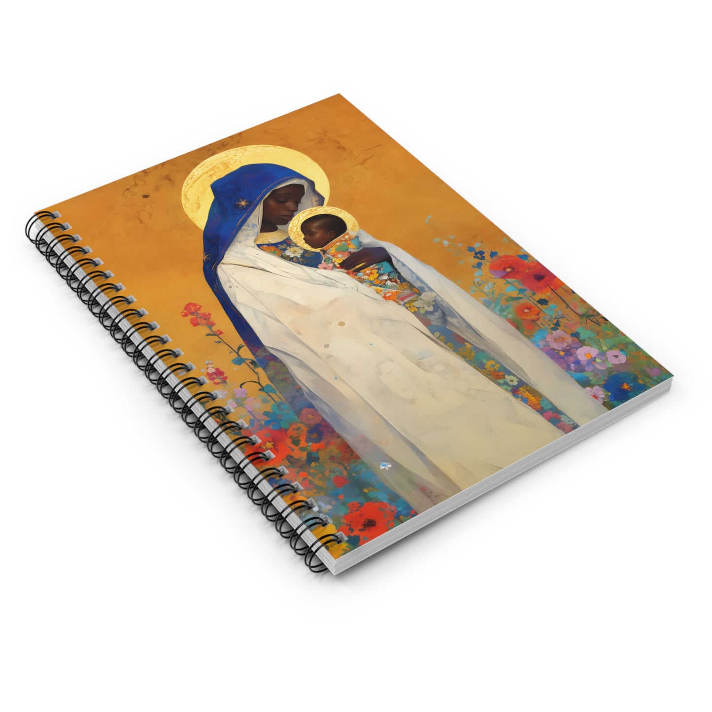 The Divine Embrace- Our Lady of Kibeho's Love Sanctified Souls Art - Religious - Spiral Notebook - Ruled Line - Religious art