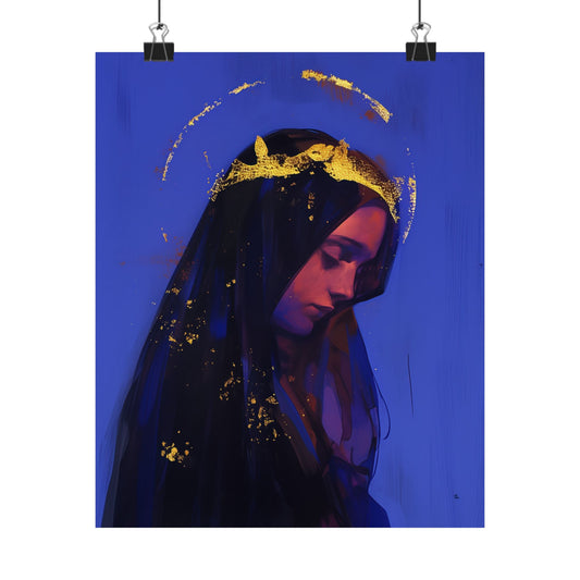 Mary, Mother of God - Queen of Heaven and Earth Poster Print - Sanctified Souls Print - Multiple Sizes - Premium Posters - Catholic Art