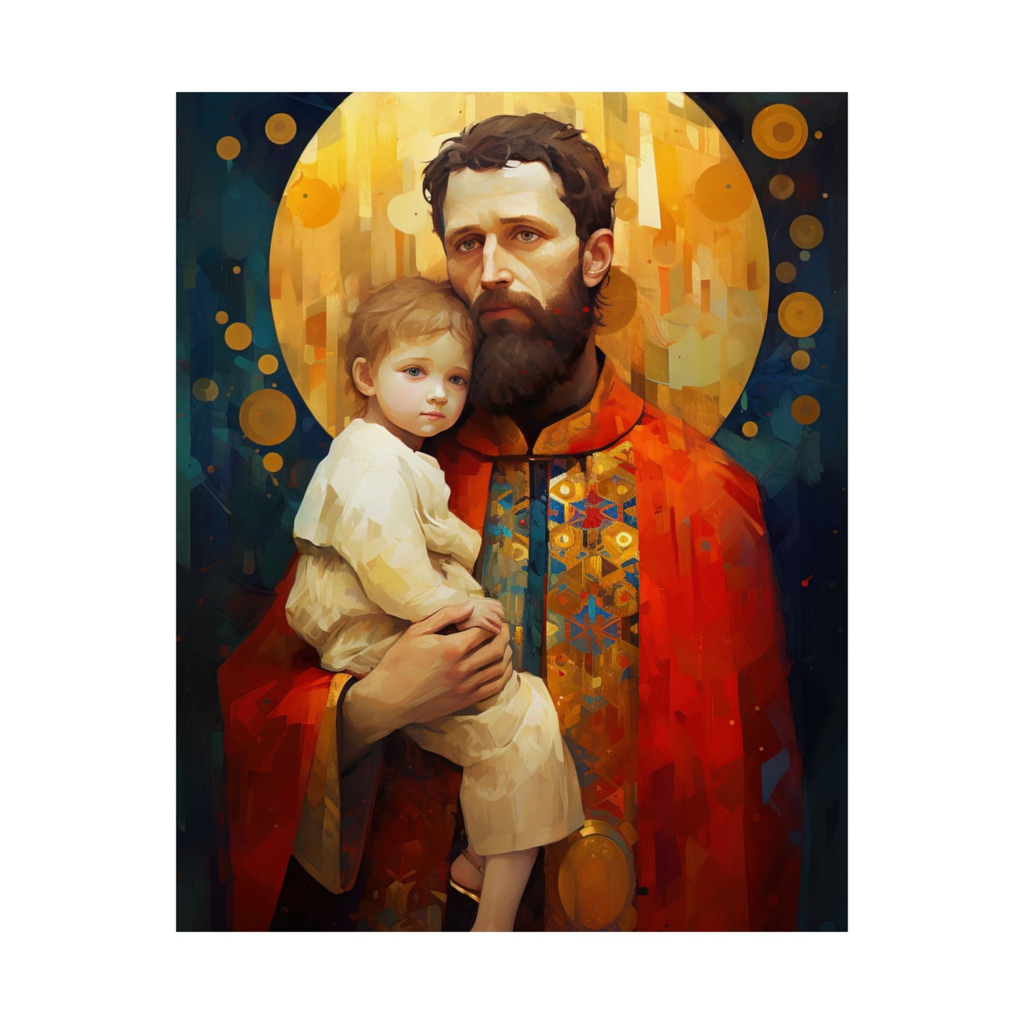 Saint Christopher - Sanctified Souls Print - Multiple Sizes - Premium Matte Vertical Posters