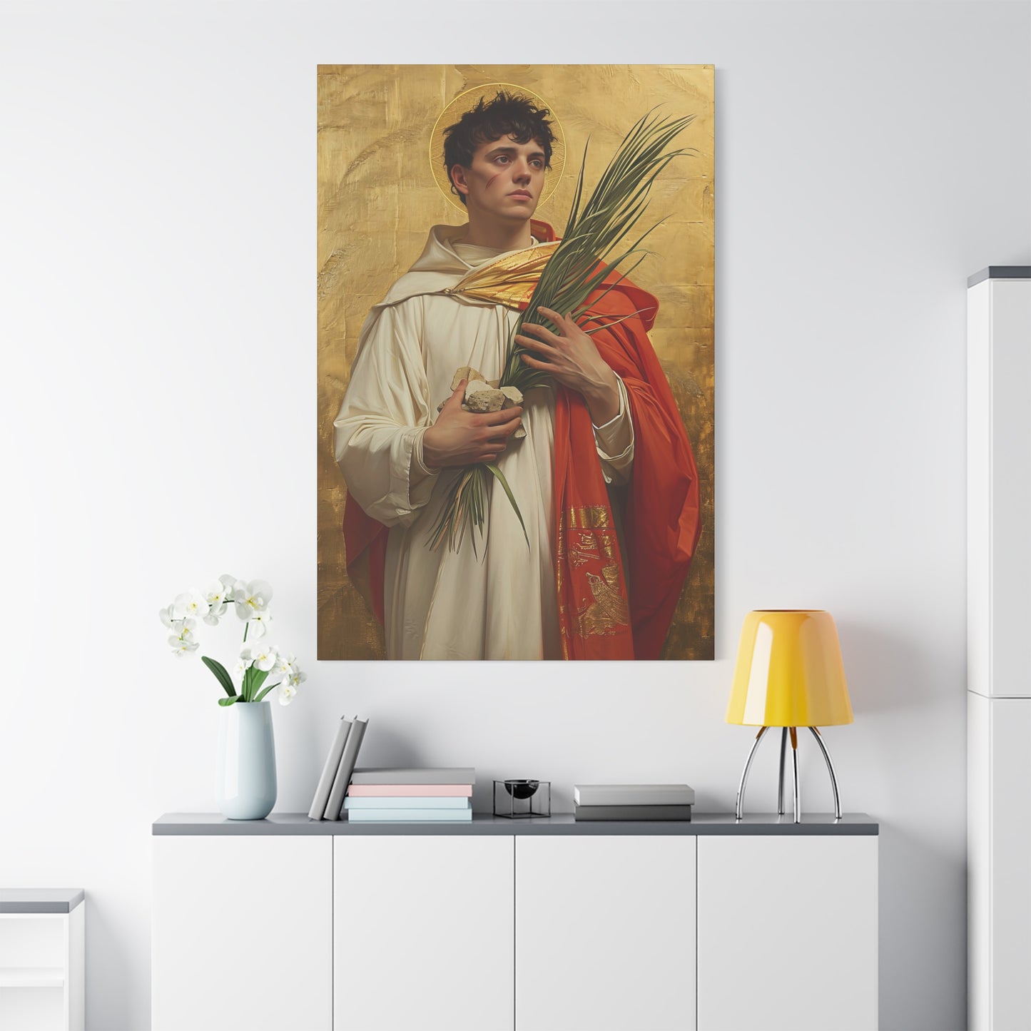 Saint Stephen - Museum Wrapped Canvas - Sanctified Souls Print - Religious Art for your Home