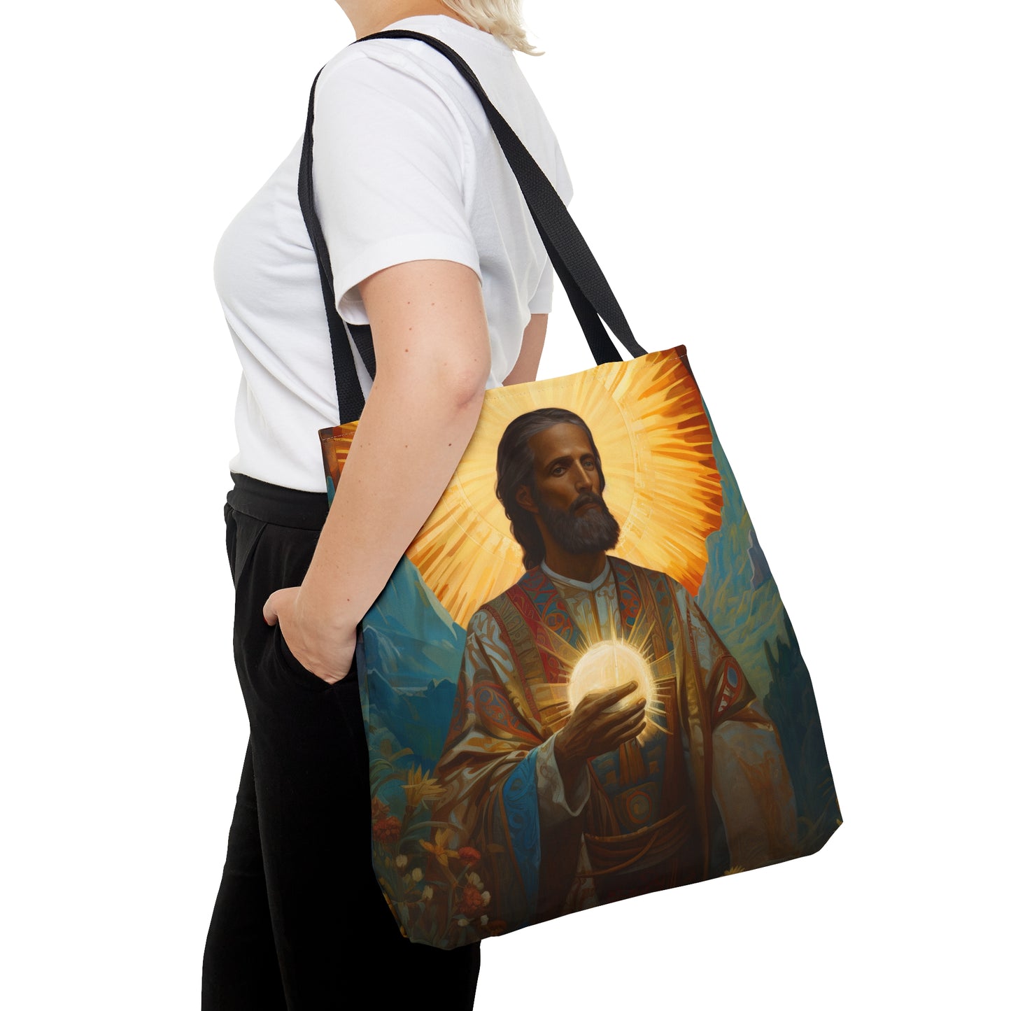 Saint Benignus of Dijon Tote Bag - Large Medium Small Faith Art Bag - Gift for Catholic - religious art purse - all over print