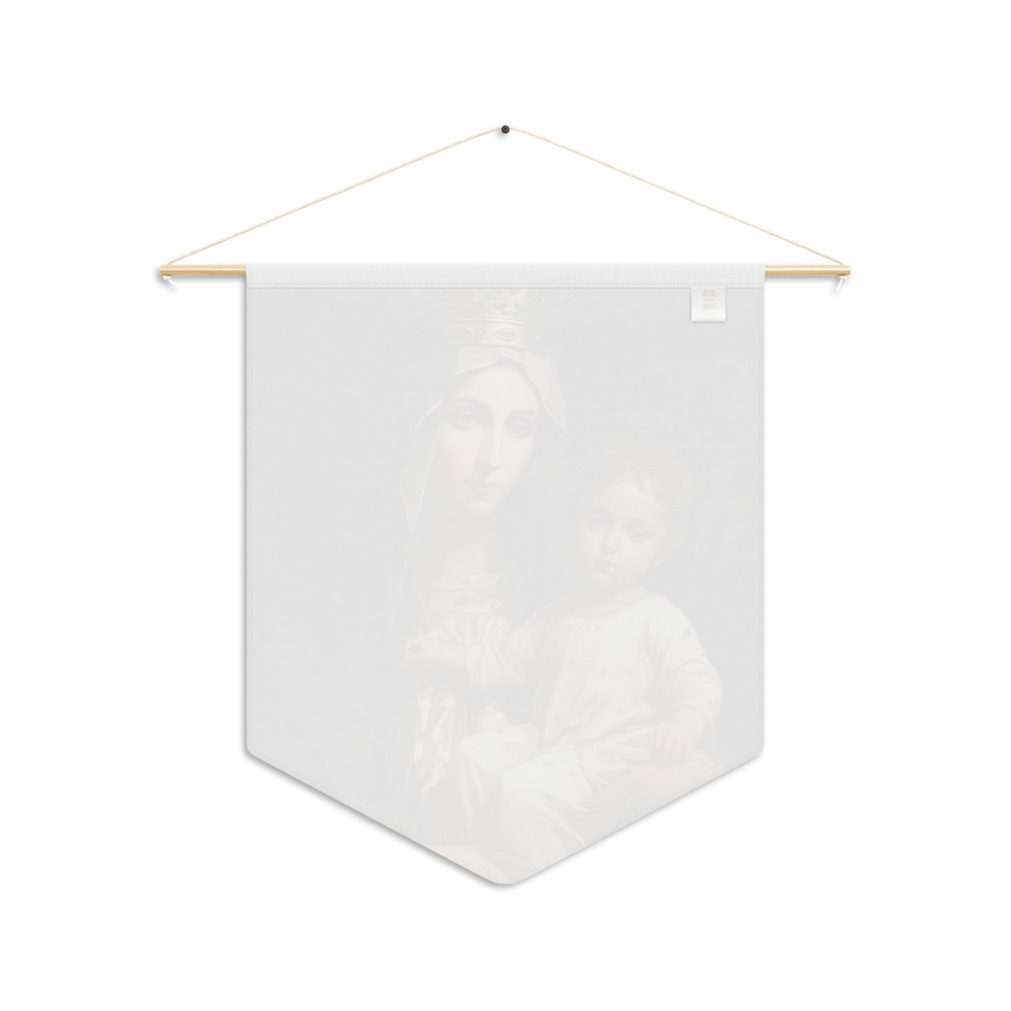 Our Lady of Mount Carmel Wall Banner / Wall Hanging - Prayer room art - Catholic Home Art - Large Saint Art - 18" x 21"