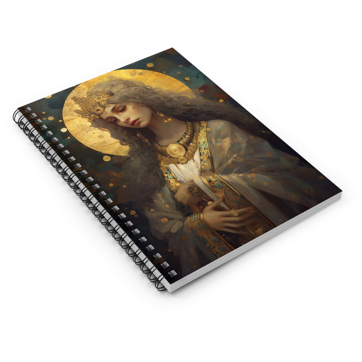 Saint Catherine of Alexandria Journal - Sanctified Souls Art - Religious Based Notebook - Spiral Notebook - Ruled Line