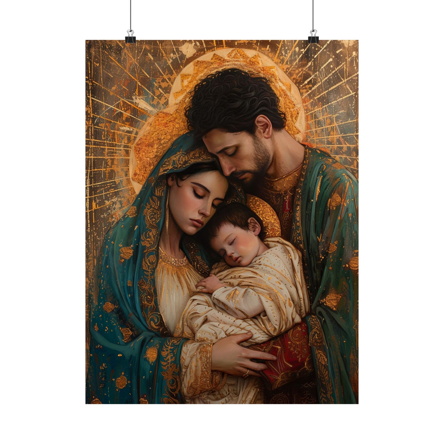 Divine Harmony - The Holy Family - Sanctified Souls Print - Multiple Sizes - Premium Matte Vertical Posters - Jesus, Mary, Joseph
