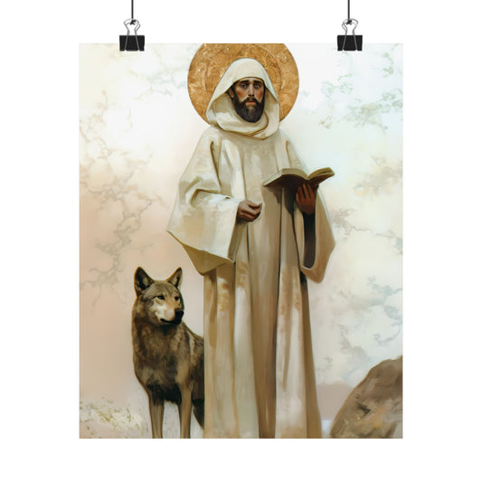Saint William of Vercelli Poster Print - Sanctified Souls Print - Multiple Sizes - Premium Posters - Catholic Art for your home