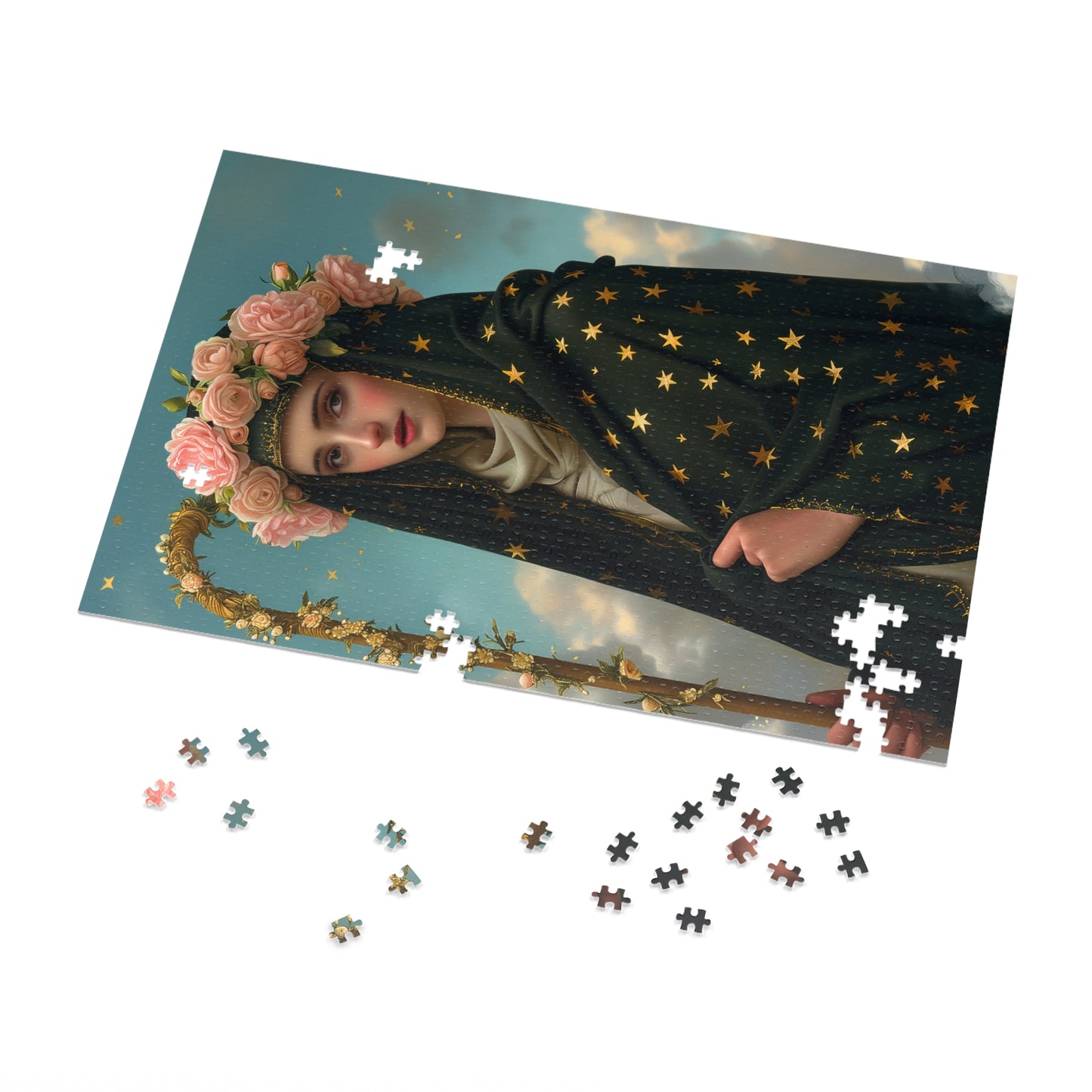 Saint Aldegund / Aldegundis - Puzzle and Keepsake Tin - Religious Jigsaw Puzzle (30, 110, 252, 500,1000-Piece) - Religious Puzzle