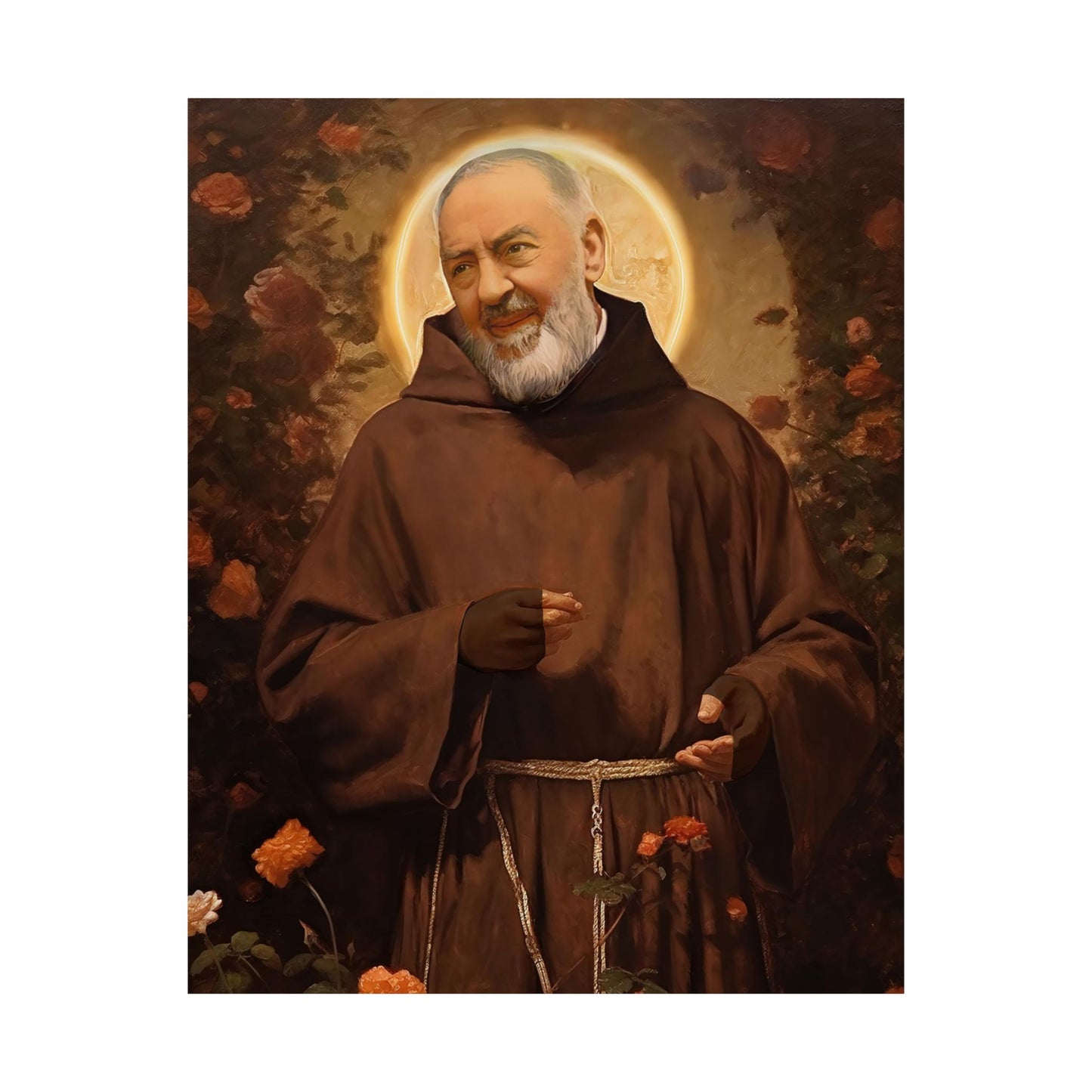 Saint Padre Pio Print - Sanctified Souls Print - Multiple Sizes - Premium Matte Vertical Posters