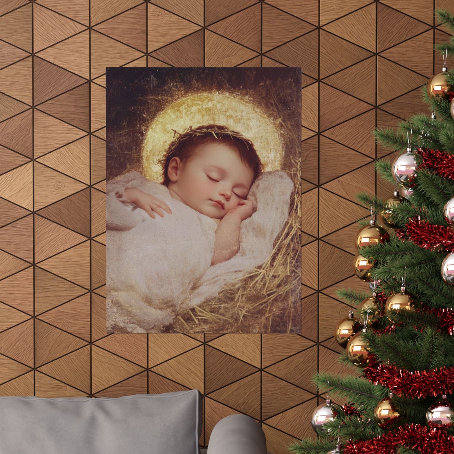 The Christ Child Born Into the Quiet of the World - Sanctified Souls Print - Multiple Sizes - Premium Matte Vertical Posters