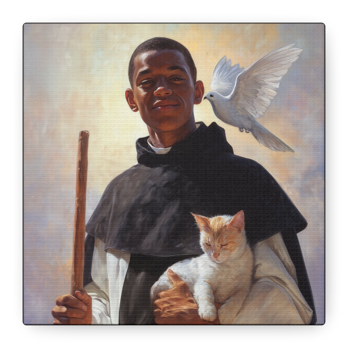 Saint Martin de Porres - Gallery Wrapped Canvas - Print - Religious Art for your Home - Catholic Art