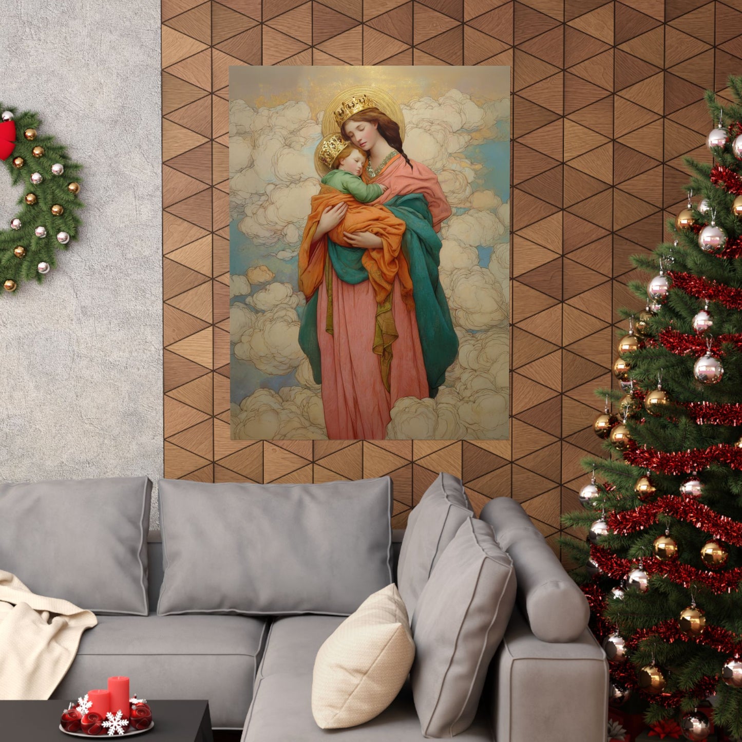 Our Lady, Strong and Tender - Mary, Help of Christians - Sanctified Souls Print - Multiple Sizes - Premium Matte Vertical Posters