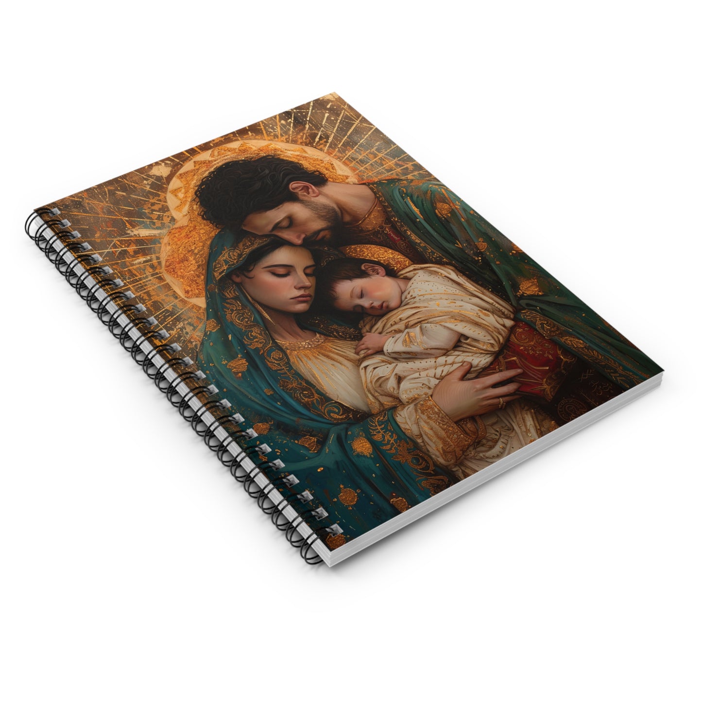 Divine Harmony - The Holy Family Spiral Journal - Sanctified Souls Art - Religious Based Notebook - Spiral Notebook - Ruled Line