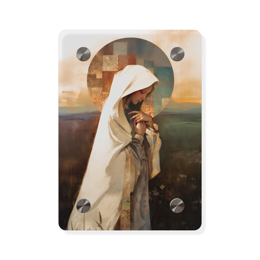 Our Lady of the Prairie Wall Art Panel - Ready to Hang Acrylic Print - Catholic Saint Art - Patron Saint Print