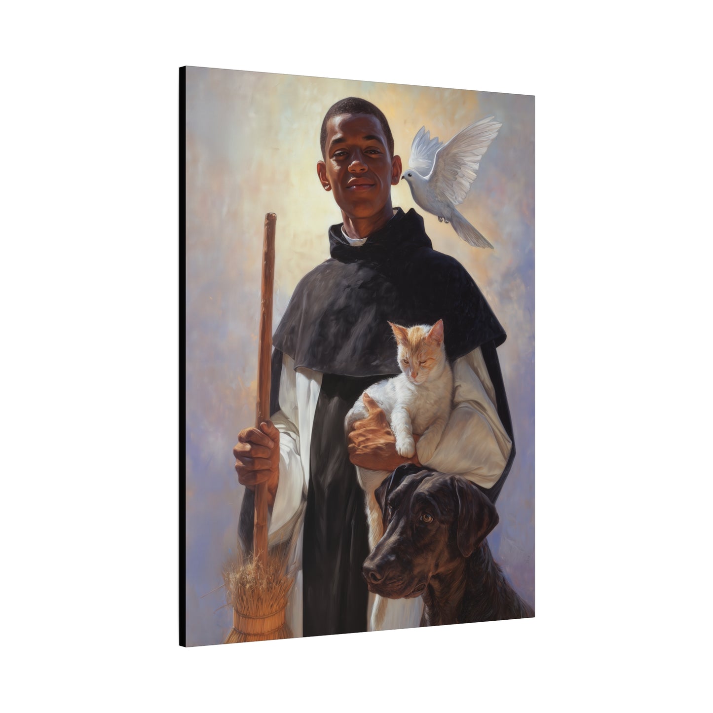 Saint Martin de Porres - Gallery Wrapped Canvas - Print - Religious Art for your Home - Catholic Art