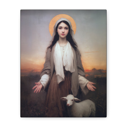 Saint Germaine Cousin - Gallery Wrapped Canvas - Print - Religious Art for your Home - Catholic Art