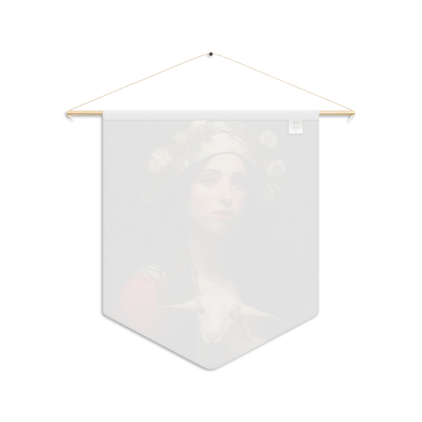 Saint Agnes Wall Banner / Wall Hanging - Prayer room art - Catholic Home Art - Large Saint Art - 18" x 21"