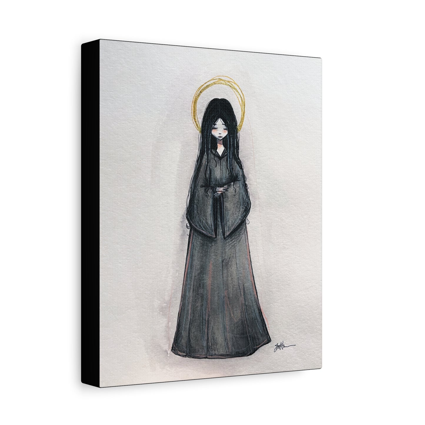 Blessed Mary Magdalen Kiota Hand-Drawn Catholic Canvas Print | Martyrs of Japan Sacred Art | Sanctified Solocosmo Religious Artwork