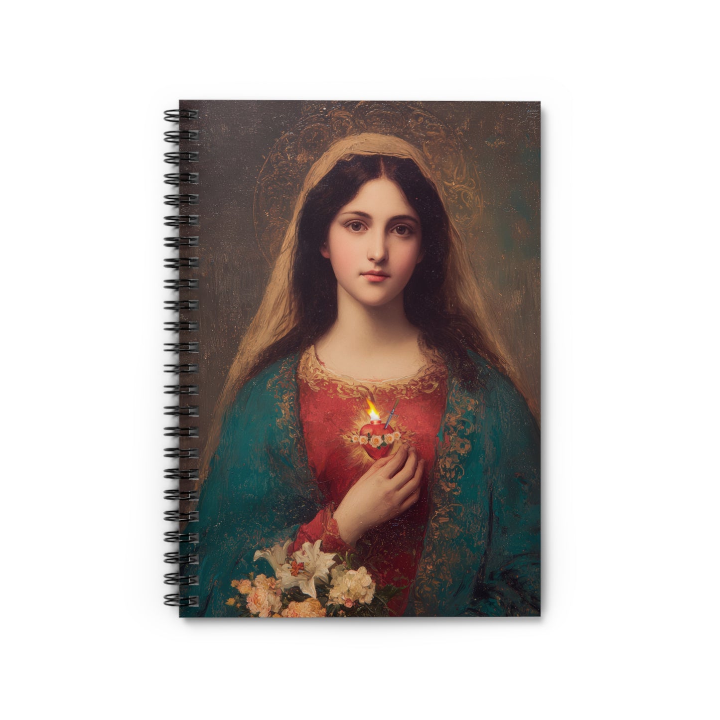 The Immaculate Heart of Mary - Mother Mary - Marian Art - Journal - Sanctified Souls Art - Religious Based Notebook - Spiral