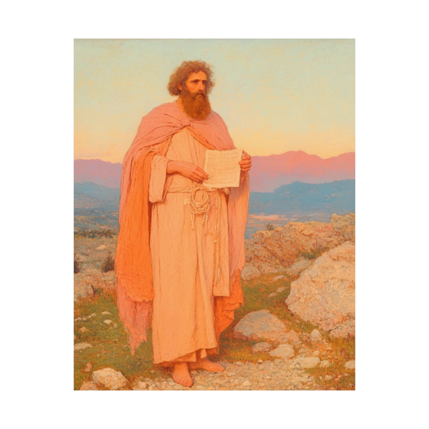 Obadiah - Keeper of the Lord's Warning and Mercy - Sanctified Souls Print - Multiple Sizes - Premium Matte Vertical Posters