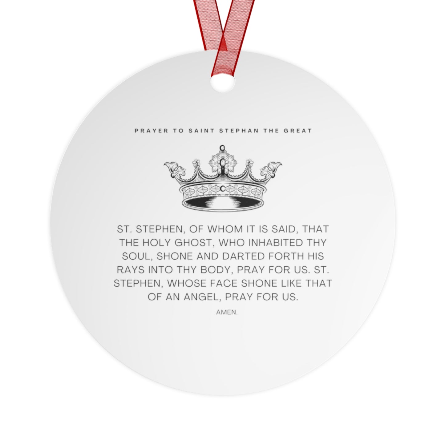 Saint Stephan the Great - Religious Holiday Christmas Ornament and Keepsake - Double sided Keepsake Religious Ornament